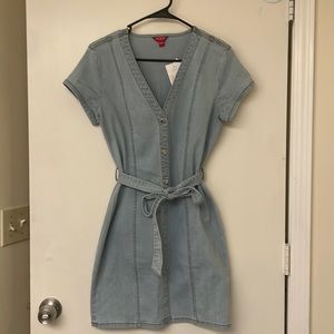 Guess womens hart belted dress